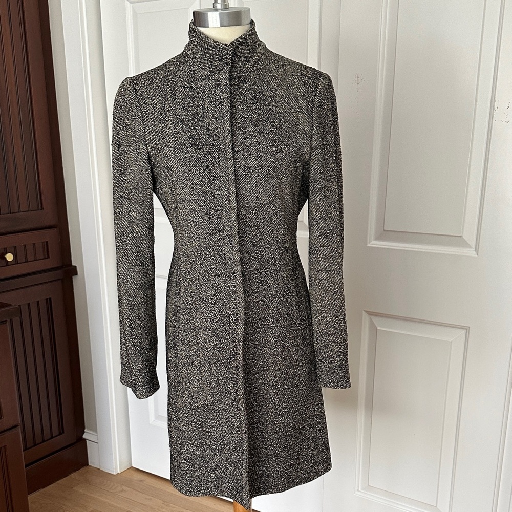 Elie Tahari Tweed Pea Coat